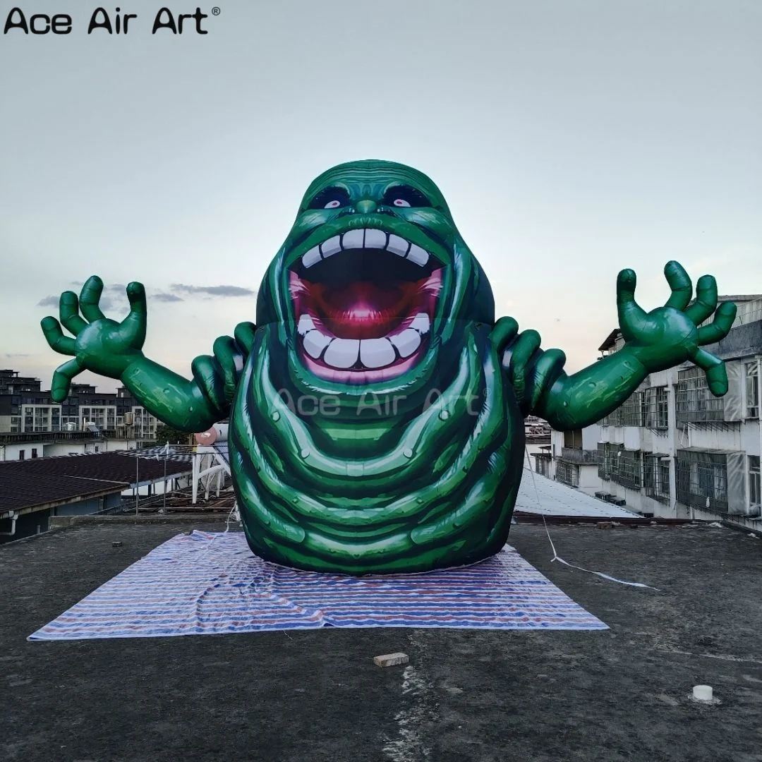 Giant Inflatable Slimer Ghost Fun Inflatable Halloween Decoration for Parties, Haunted Houses & Outdoor Displays
