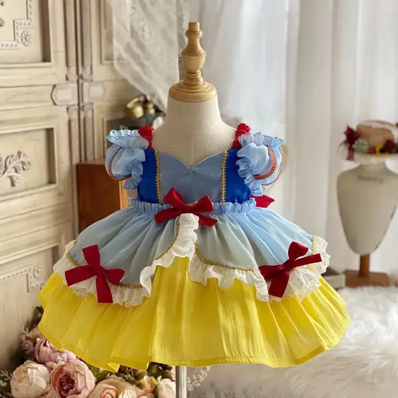 Vestido de verano para niña, ropa bonita y cómoda, manga corta, Blancanieves, Lolita, cumpleaños, 2024