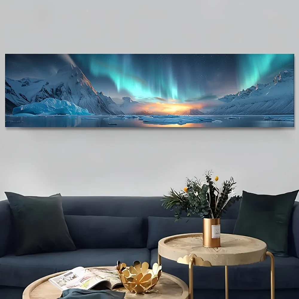 Classic Vintage Moonlight Sea View Canvas Poster Art Frameless Horizontal Wall Decor Suitable For Kitchen Office Living Room 5