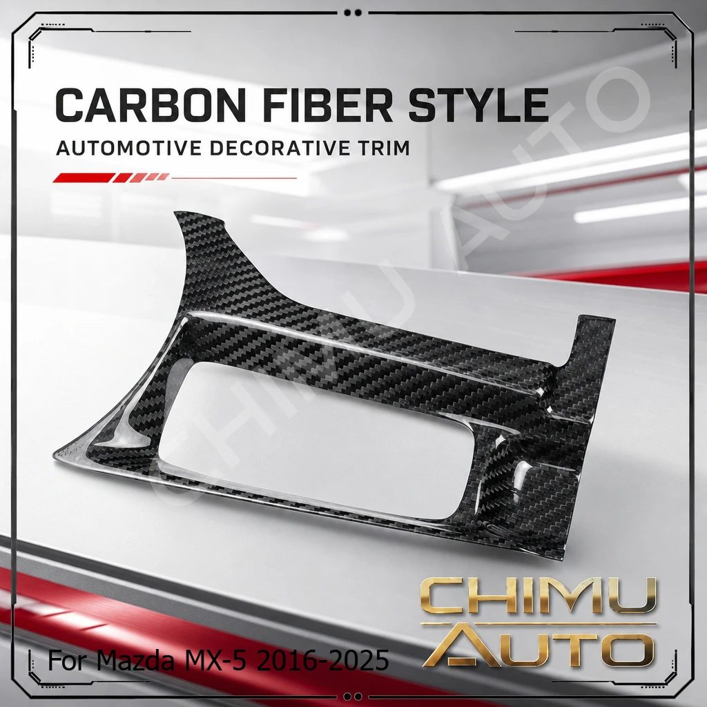 【CHIMU AUTO】for Mazda MX-5 2016-2025 Carbon Fiber Style Center Console Multimedia Control Panel Decorative Trim Cover