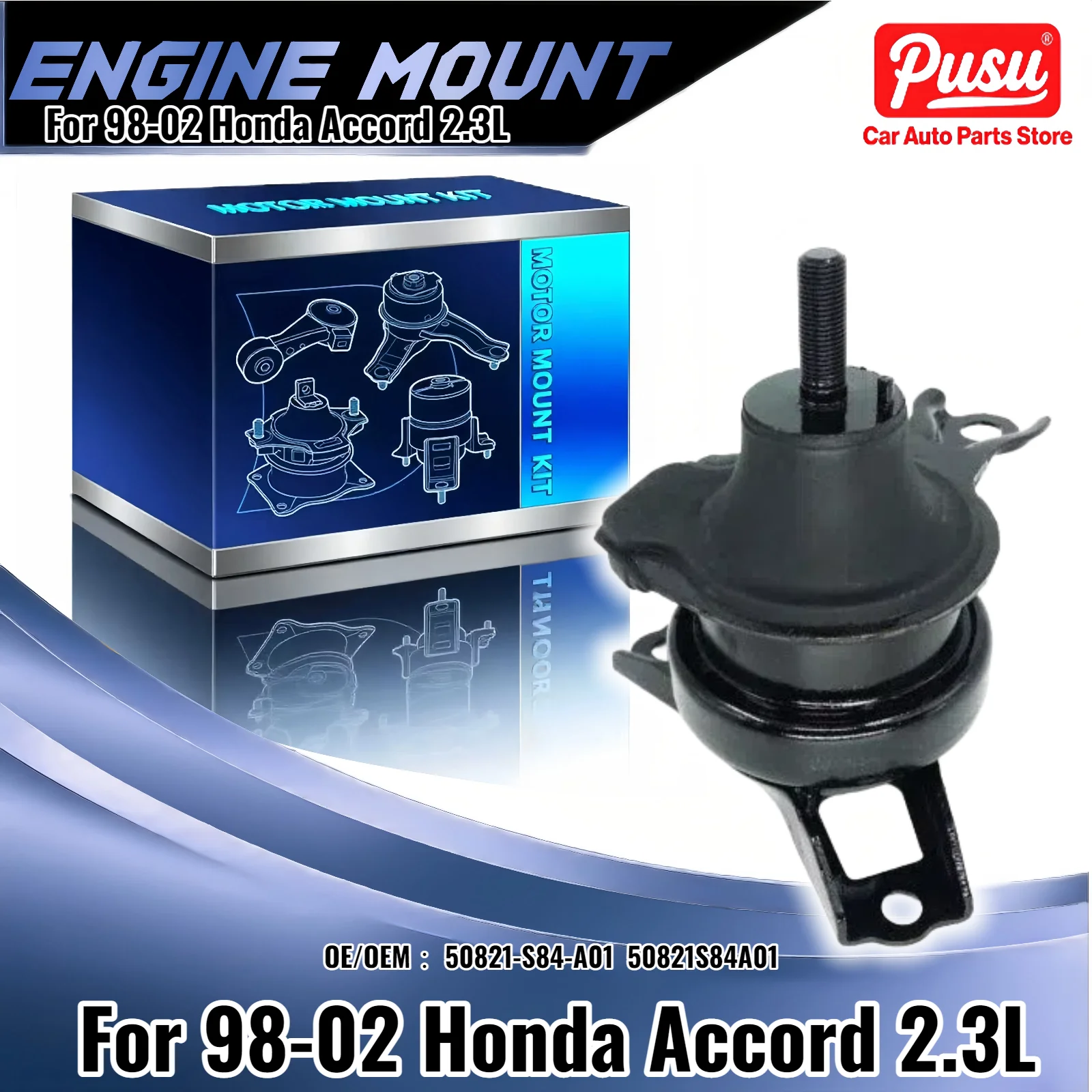 

Front Left LH Engine Motor Mount (A6583) for 1998-2002 Honda Accord 2.3L | Part No.: 50821-S84-A01, 50821S84A01