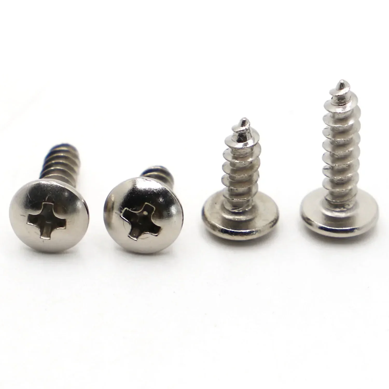 M3-M3.5-M4 10-30pcs Nickel Plated Carbon Steel Phillips Cross Recessed Mushroom Truss Head Self Tapping Screw Wood Screws