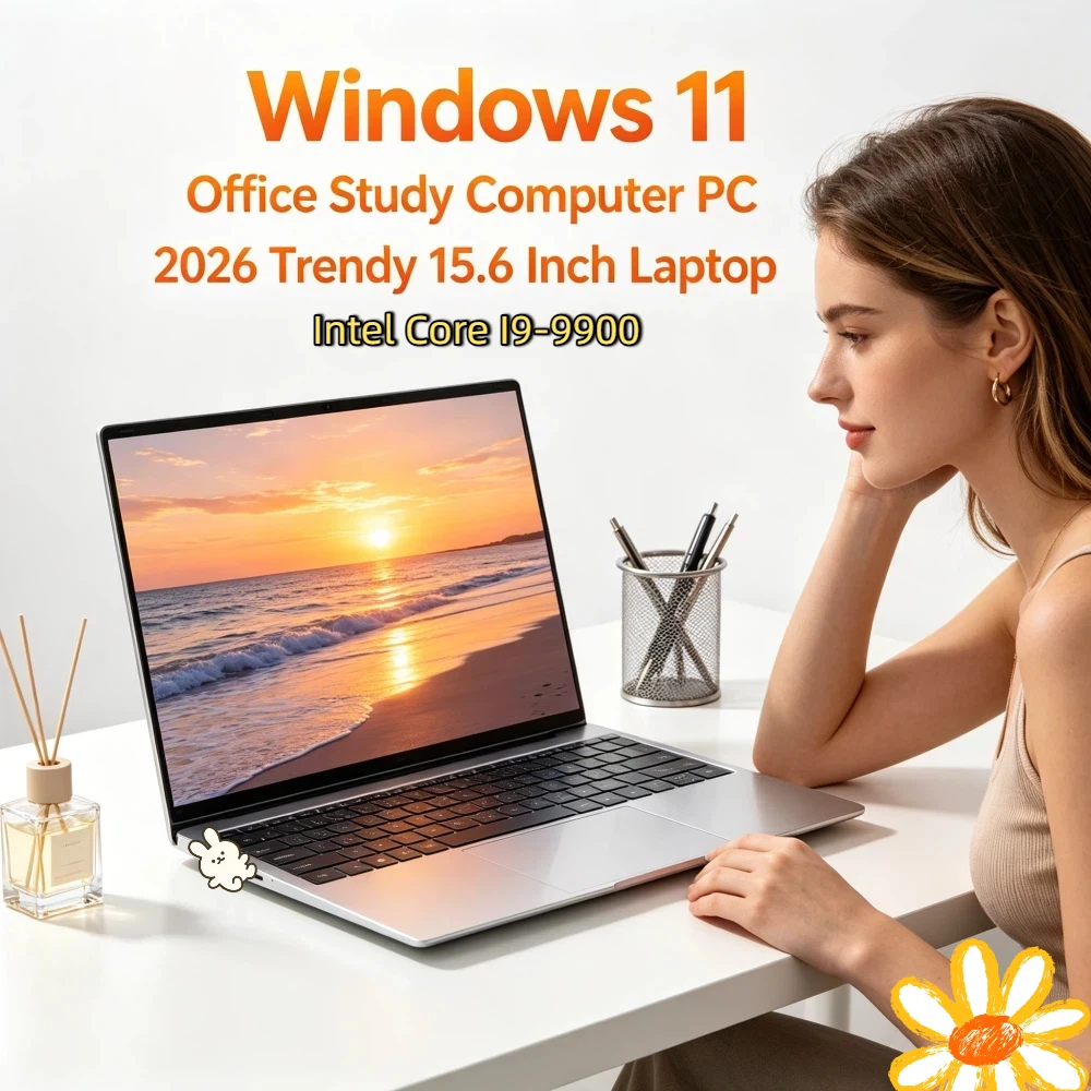 

Luxurious 15.6" Ultra Slim Gaming Laptop Intel Core I9-9900 32GB 2TB 1080P HD Windows 11 Pro Home Study PC