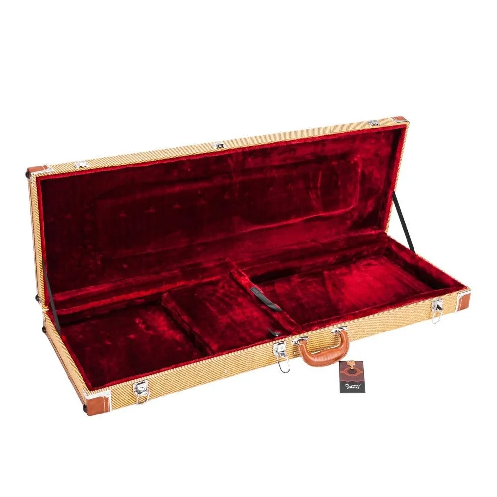 حافظات خشبية ذات غلاف صلب للقيثارات الكهربائية القياسية، تناسب طراز GST GTL 170