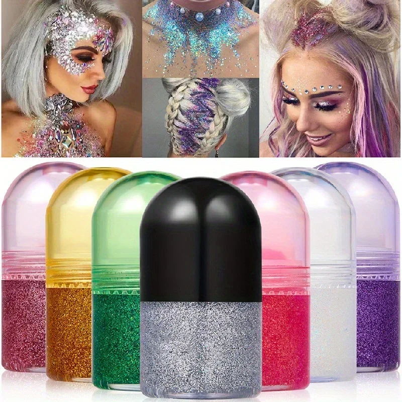 20ml Sequins Eyes Eyeshadow Loose Pigment Glitter Ball Powder Gel Eye Body Festival Party Makeup Pigment Crystal Mud Shining Gel