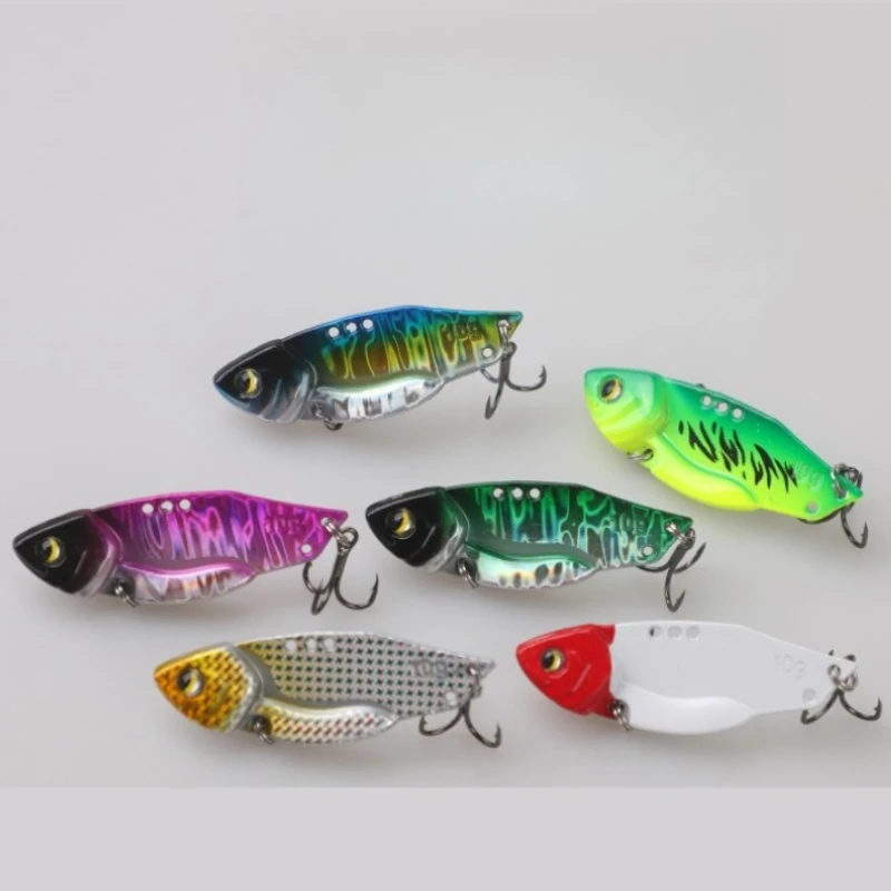 

7pcs 3.5g-15g Artificial Hard Sinking Vib Fishing Tackle for Sea Bass Pike Perch Trout VIB Sinking Blade Spinning Treble Hook