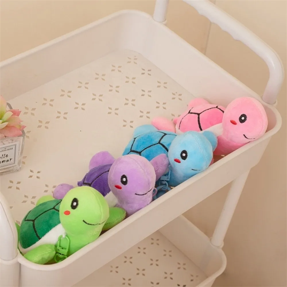Cloche tortue en peluche pendentif sac suspendu créatif tortue en peluche poupée porte-clés mignon en peluche tortue en peluche porte-clés sac à dos décor