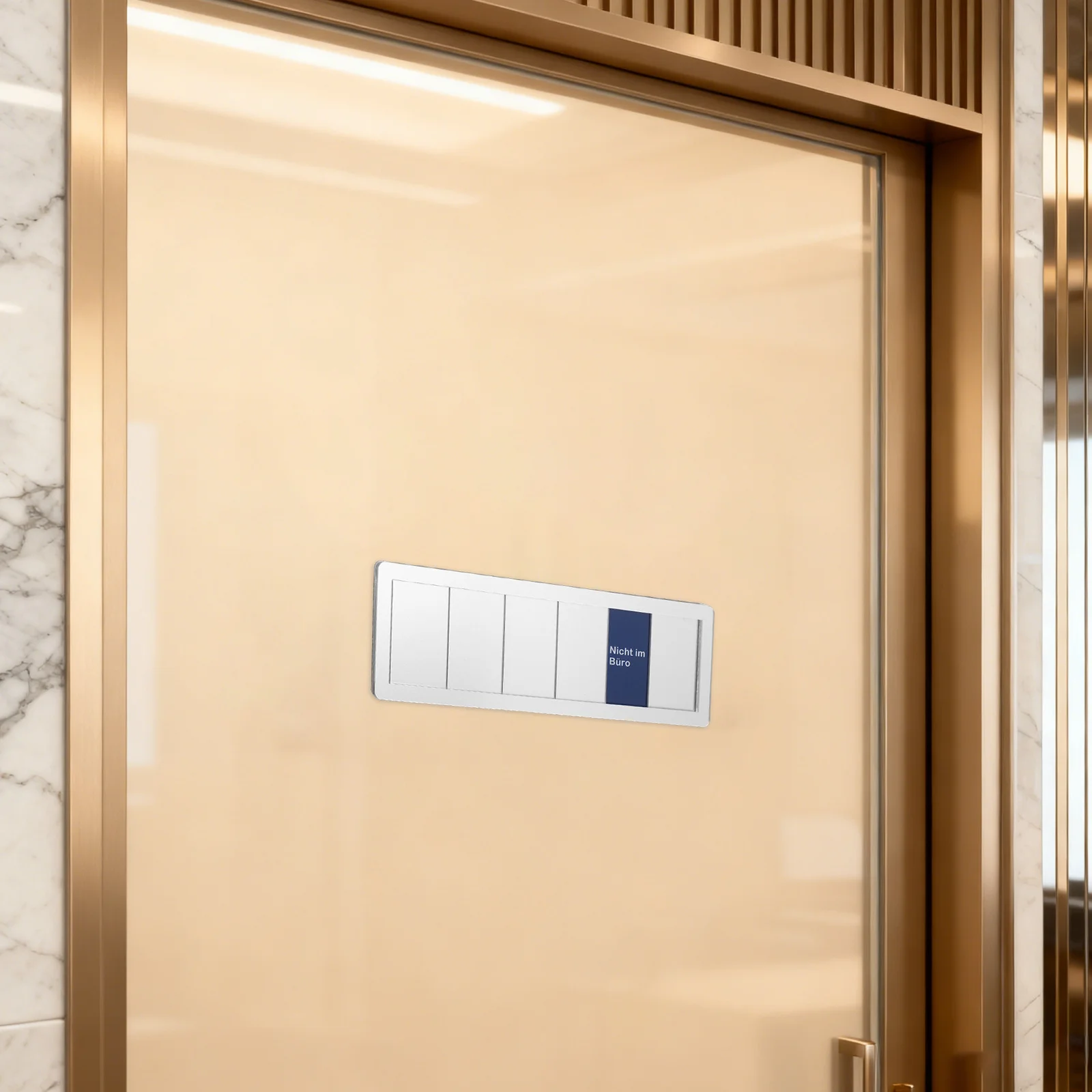 Acrylic Office Door Status Sign Silver with Vibrant Colors Sliding Privacy Indicator Do Not Disturb Meeting Room Available