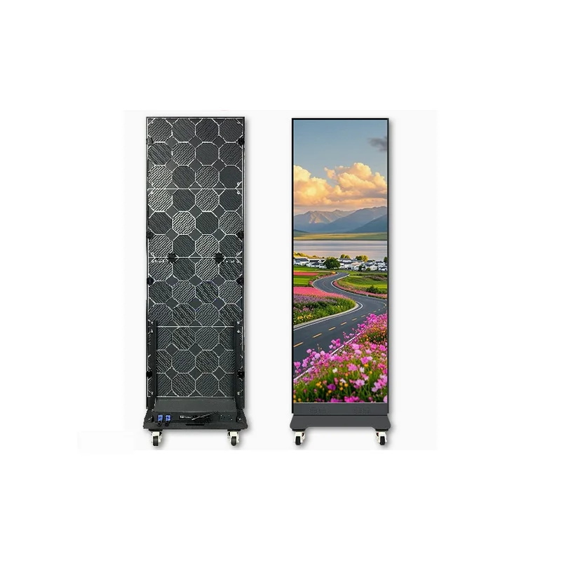 P1.25 Portable Floor Standing Indoor/Outdoor Movable Intelligent Foldable LED Advertising Screen HDR10+ IP65 Waterproof