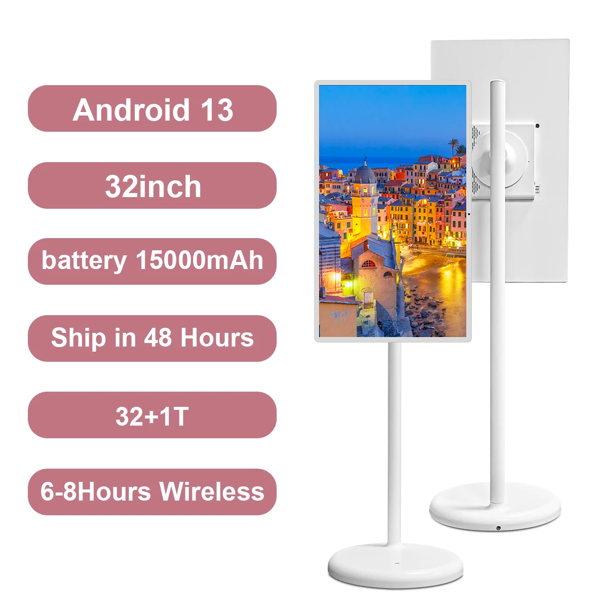 

android smar Tv 32Inch Incell Display Lcd Touch Screen Indoor Android 11 Portable Smart Tv Android Tablet