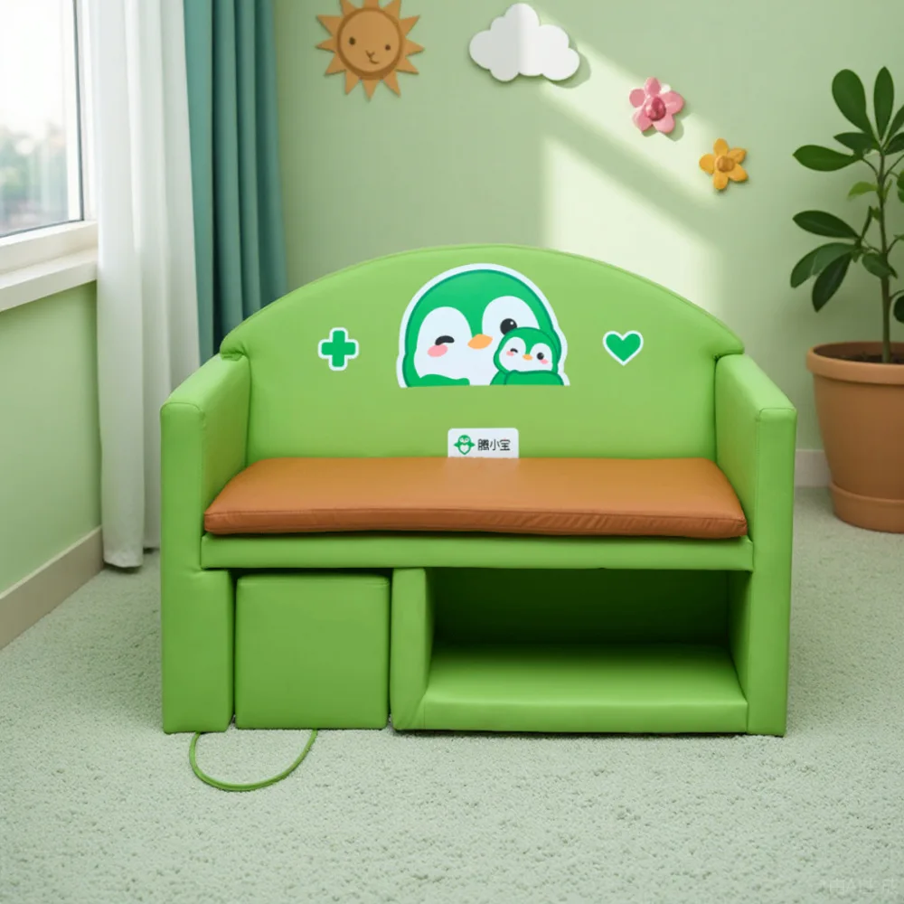 Kindergarten Living Room Children's Sofa Cartoon Backrest Chair Modern 2 Seater Storage Reading Eco-friendly