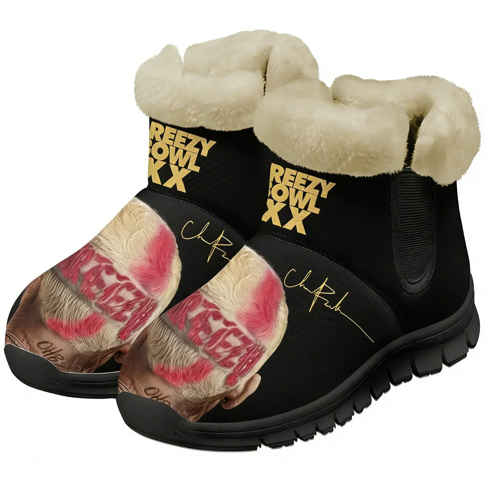 Chris Brown Snow Boots Mens Womens Teenager Shoes Keep Warm Boot High Quality Casual Lightweight Sports Customize Sneakers view 2