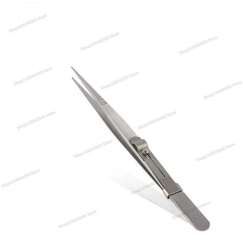 For Suitable for Jewelry Tweezers 2071 Multi-purpose Stainless Steel with Lock Groove Tweezers Long Clip