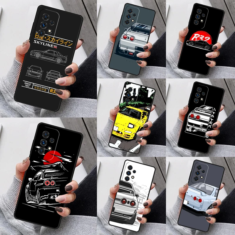 Skyline GTR R32 Phone Case For Samsung Galaxy S23 S21 S20 FE S24 S22 Ultra Note20 S10 S9 S8 Plus A40 A52 A12 A13 A53