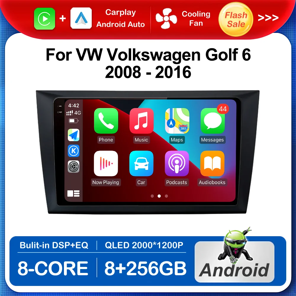 

9 '' Intelligent System GPS Navigation for VW Volkswagen Golf 6 2008 - 2016 Car Video Multimedia Player Wireless Carplay BT 4G