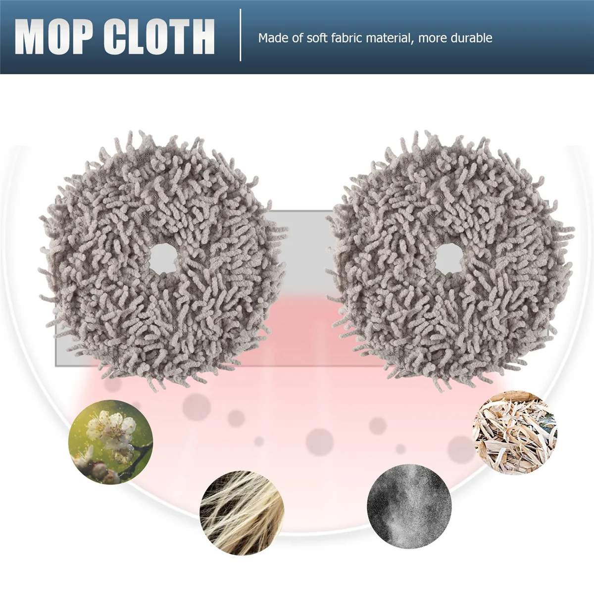 New 2 Pcs Mop Cloth… - image