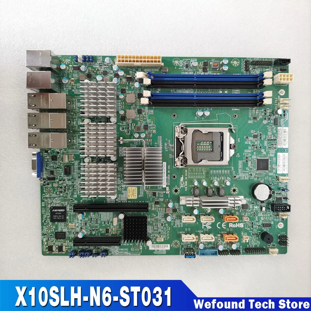 Server Motherboard For Supermicro X540-T2 C226 DDR3 Support E3-12XX V3  X10SLH-N6-ST031