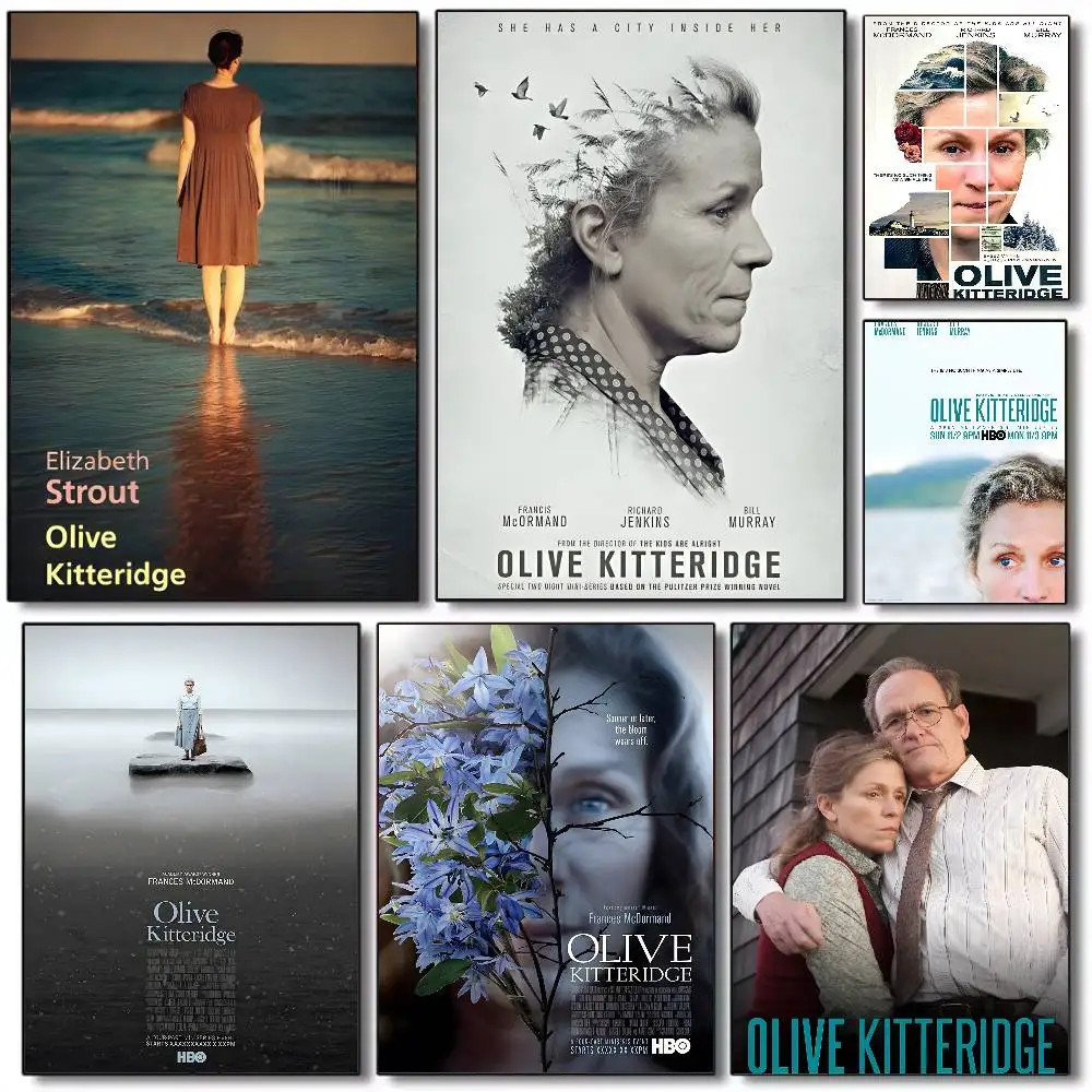 Póster de las series de televisión de película Olive Kitteridge, arte HD, pared adhesiva, impermeable, para el hogar, sala de estar, dormitorio, bar, decoración estética