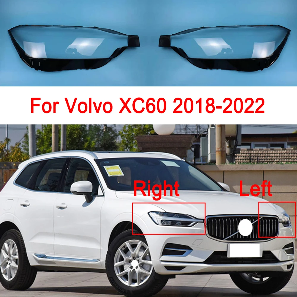 

Чехол для передней фары автомобиля VOLVO XC60 2018-2022, абажур, прозрачные стеклянные фары, маски для автомобильной фары