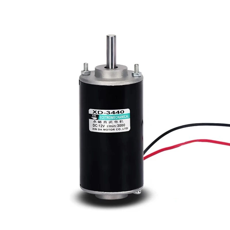 XD-3440 6000rpm High Speed DC MOTOR 50W 12V 24V Permanent Magnet Speed Regulation CW CCW High Torque for Lawn Mower 3000rpm