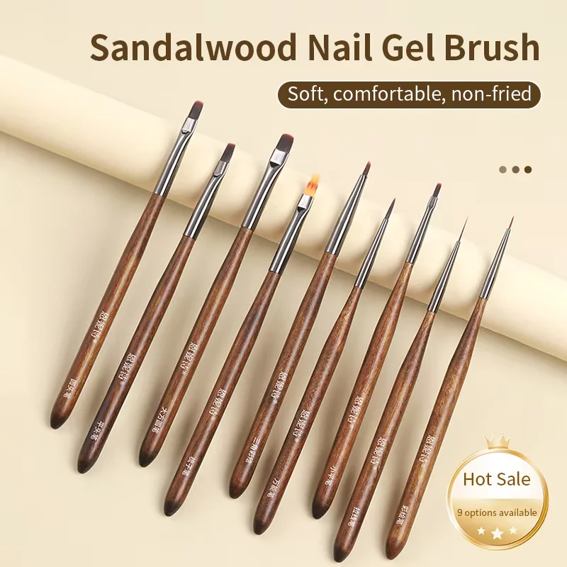 Set di pennelli per unghie Grande cerchio quadrato Terapia della luce Penna per pittura Pittura Fiore Linea di trazione speciale Penna per spazzare gradiente universale