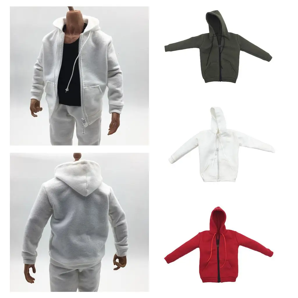 Male Leisure Sweater with 1/6 Scale Male Contrast Sweater Outerwear for 12 ''