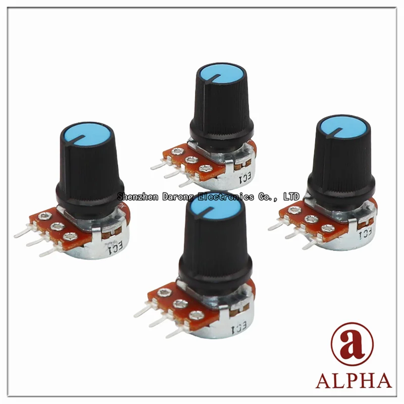 ALPHA-Potentiomètre à film de carbone unique RV16 Tains, amplificateur de puissance, ajusteur de volume, trépied éventuelles X 15, B1K, B5K, B10K, B20K, B50K, B100K