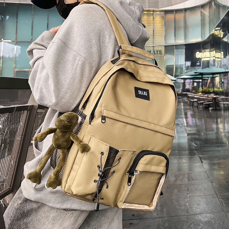 Cool Women Boy Fashion Backpack High Quality Female Student College School Bag Teenage Girls Laptop Backpack Men Travel Mochila