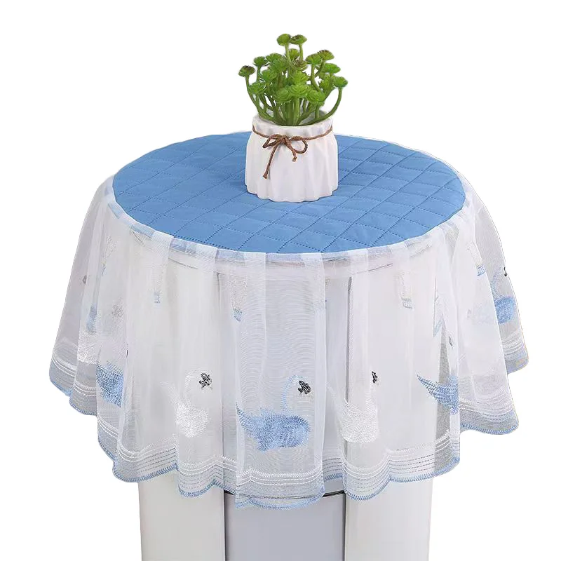 Air Conditioner Dust Cover Europe Style Dust-proof Anti-fouling Home Round Vertical Aircondition Lace Embroidered Covers