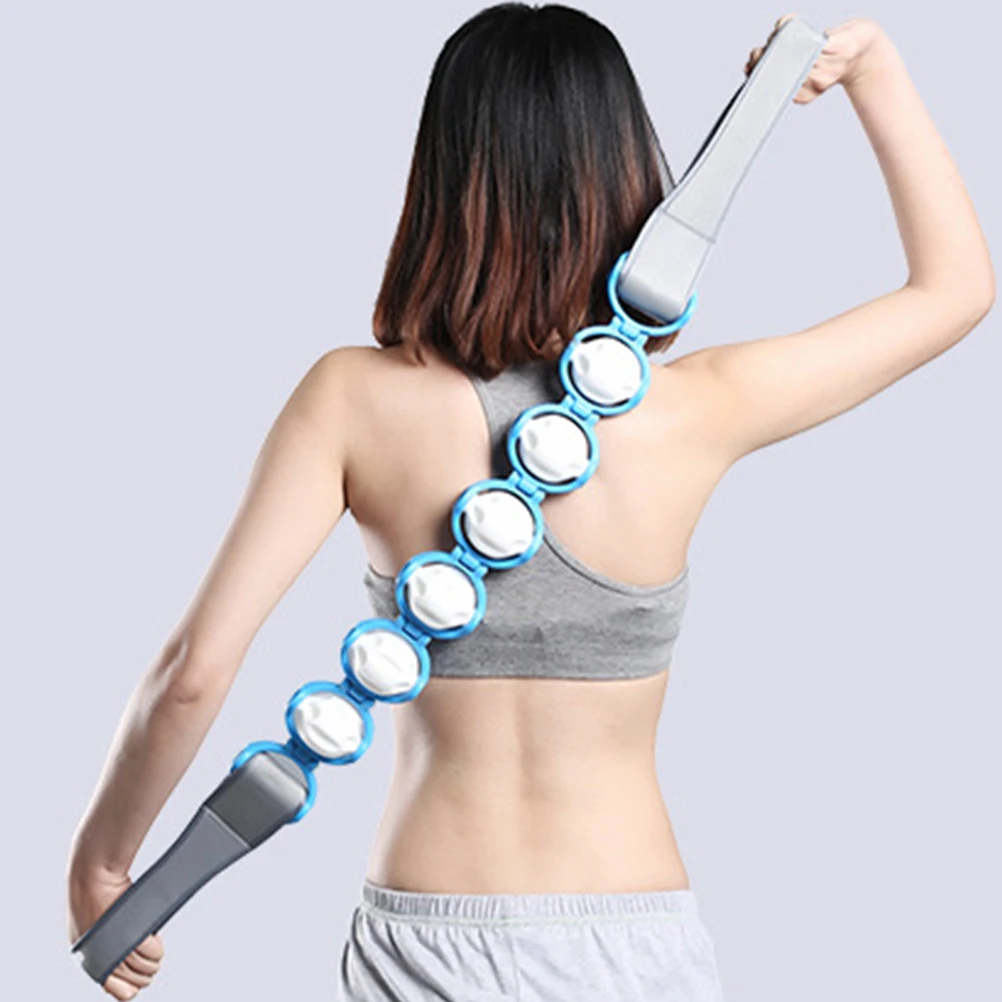 Long Body Massager Self Upper Lower Point Node Rolling Handheld Portable Roller Rope Massage Trigger For Shoulder Back Neck Foot