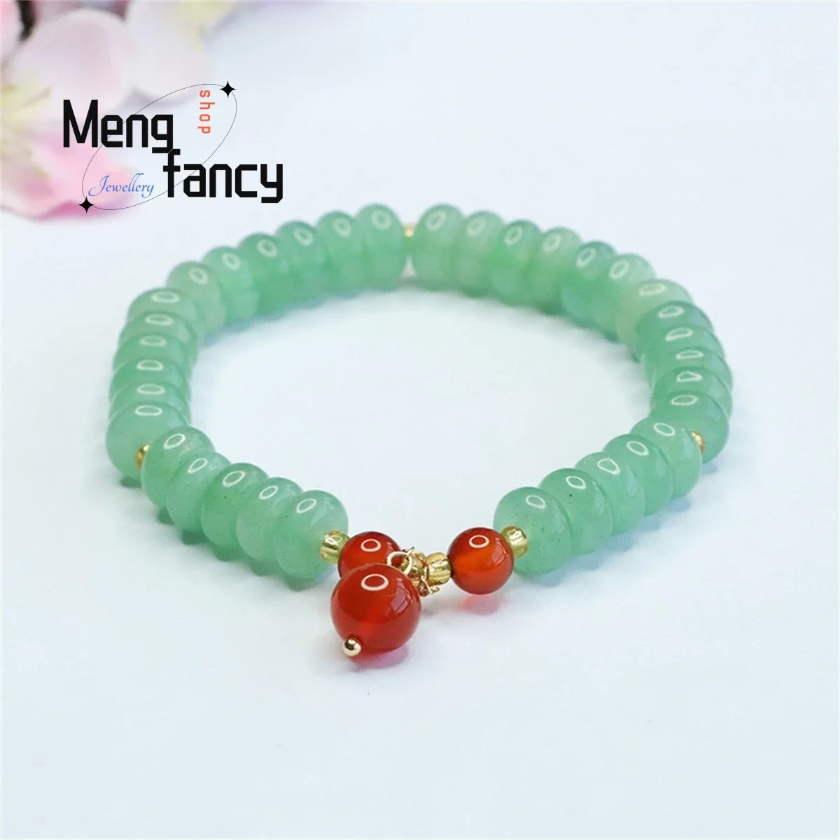 

Natural Authentic Dongling Jade Abacus Bead Agate Bracelet Charm Elegant Personalized Fashion Versatile Beauty Exquisite Jewelry