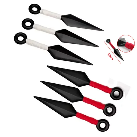 3 uds Anime Ninja dardos Cosplay Hatake Kakashi Uchiha Sasuke Kunai Shuriken Akatsuki lanzamiento arma accesorios juguete para regalo