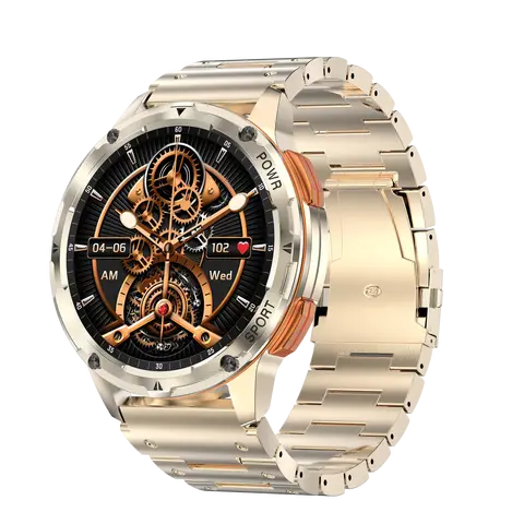 Fashion amoled smart watch AK59 Luxury BT call 400mah large battery rubber metal strap Ladies watches sports AK59 smartwatch