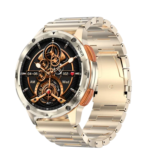 Reloj inteligente amoled AK59 de lujo BT llamada 400mah batería grande correa de metal de goma relojes de mujer reloj inteligente deportivo AK59