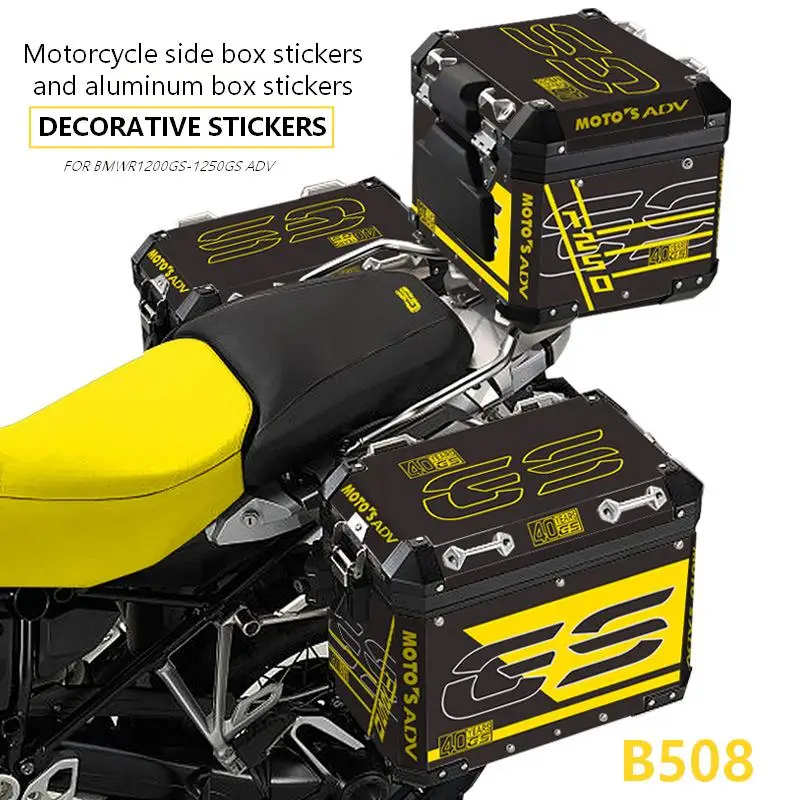 Motorcycle Aluminum Case Box Stickers Motorrad Panniers Decals For R1200GS R1200 GS R1250GS ADV GSA F850GS Adventure 2014-2023