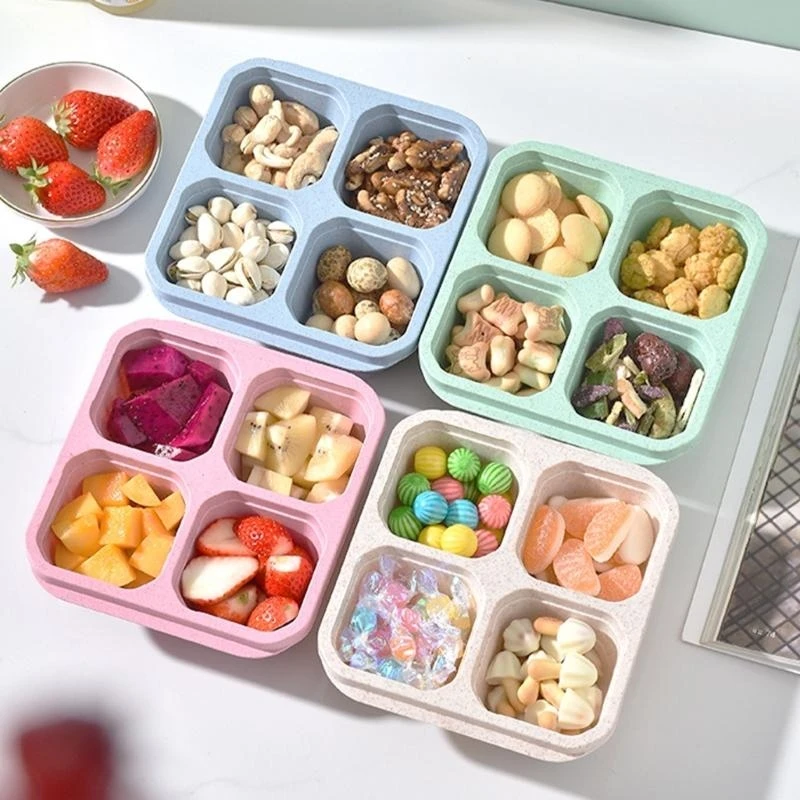 

Multiple Compartment Bentos Snacks Box Reusable Meal Preparation Container for Kids and Adults Storage