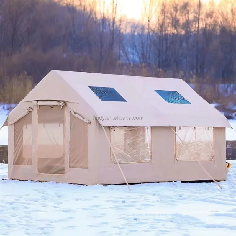 Newest Design Large Inflatable Waterproof Portable Four-season Double Layer Tent with Quick Setup for Outdoor Camping