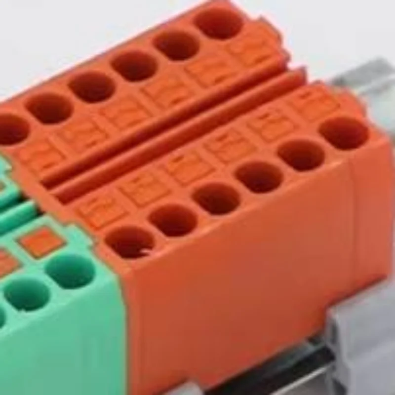 Splicing DIN Rail Push In Spring Terminal Block, Multi Input Multi Output Wire Connector, Quick Connection Terminal Block