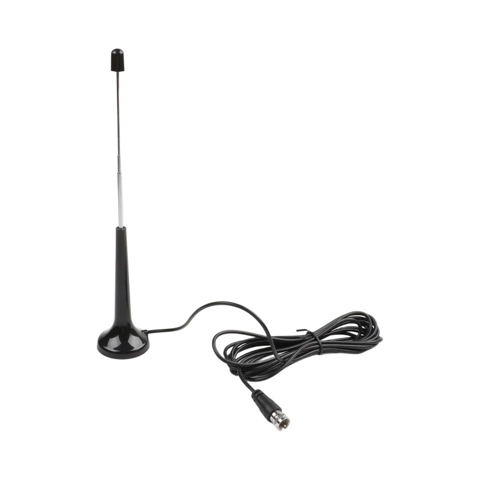 For FM AM Loop For Antenna Telescopic Magnetic Base 75 Ohm For Coaxial Cable With For F Type Connector For Home Theater AV Tuner