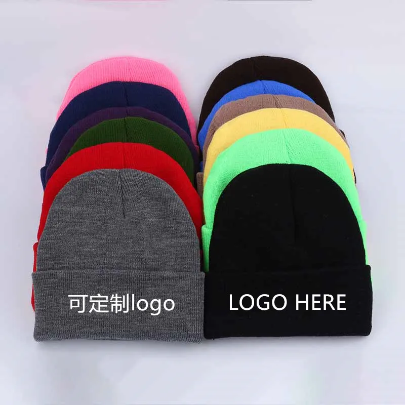 Winter Hats for Woman New Beanies Knitted Fluorescent Cute Hat Girls Autumn Female Beanie Caps Warmer Bonnet Ladies Casual Cap