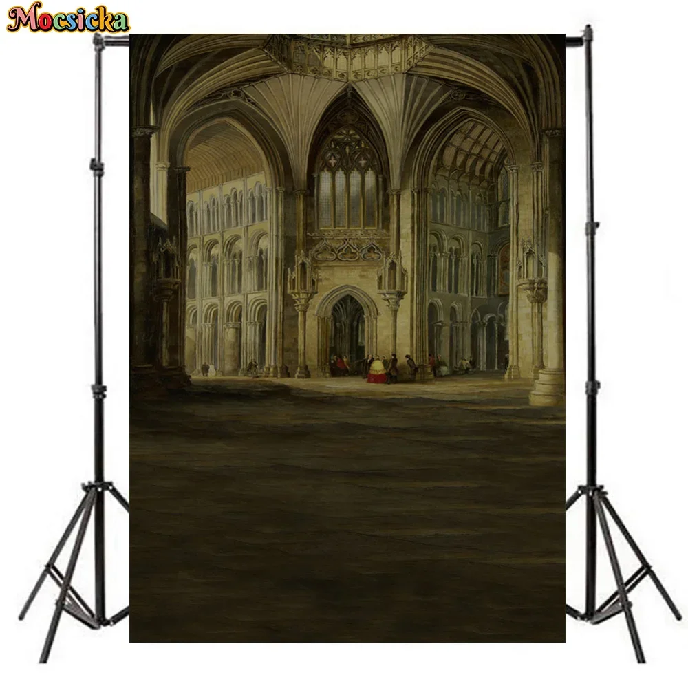 Mocsicka حفلة عيد ميلاد سعيد التصوير خلفية خمر القلعة الحديقة خلفية الكبار الاطفال صورة صورة راية استوديو الدعائم #3