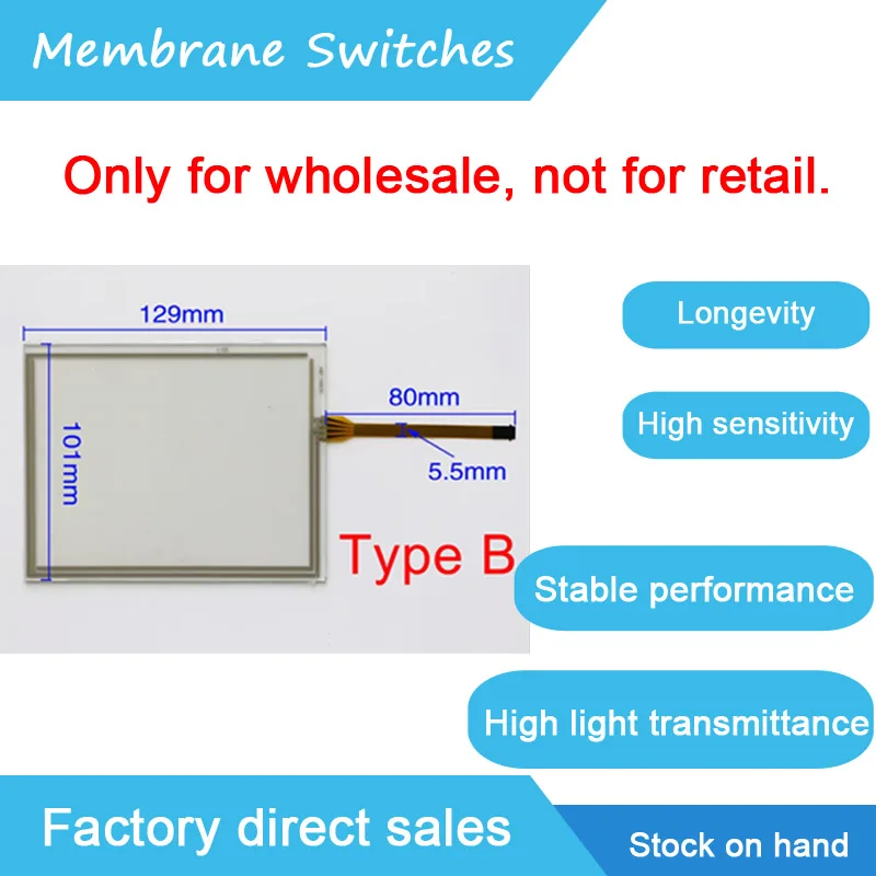 2 Pieces PanelView Plus 600 2711P-T6C20A 2711P-T6C20B -- Touchpad Resistive Touch Panels Screens