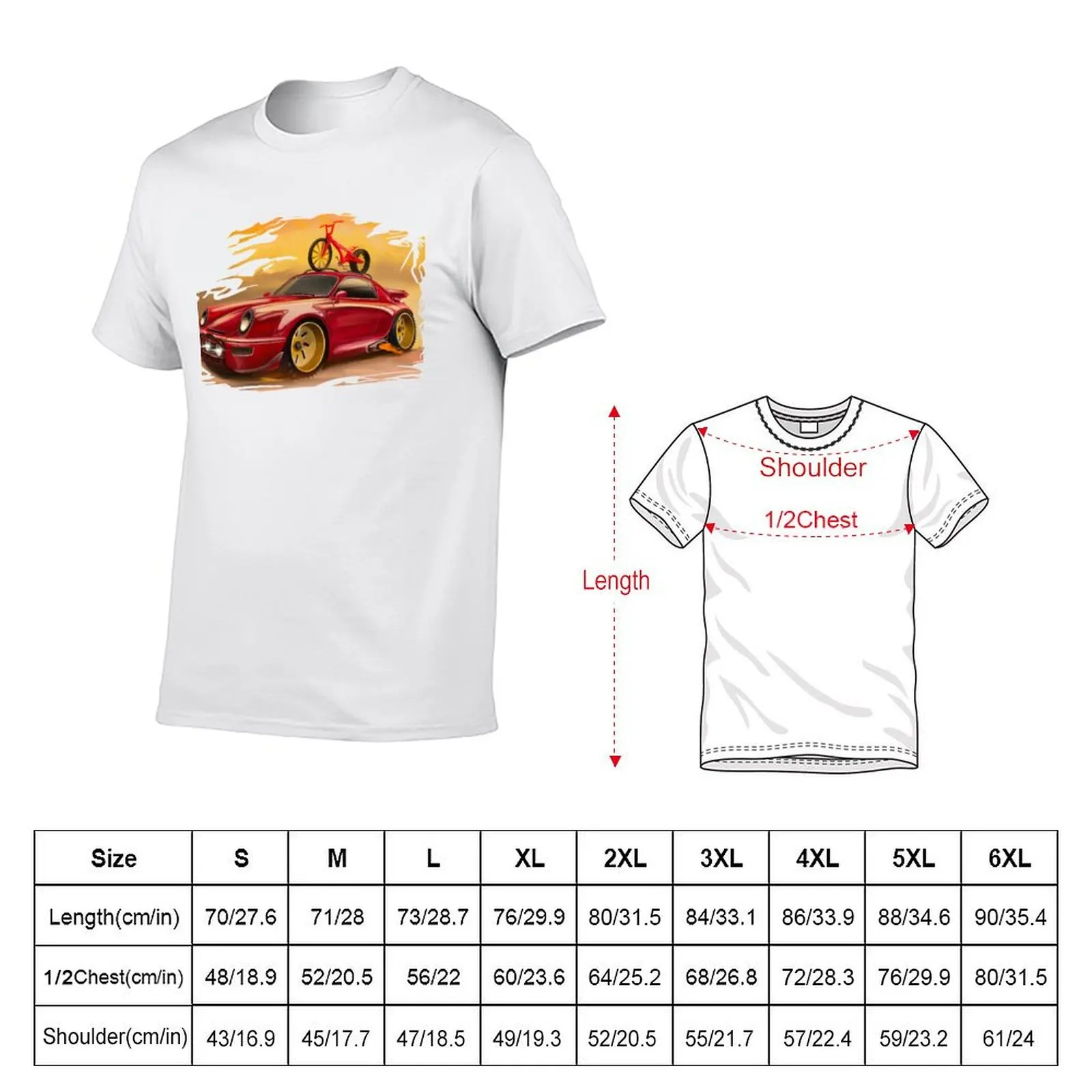 Race car, automotive art, 911, bicycle illustration, rally car, car sketch by Sammy James T-Shirt