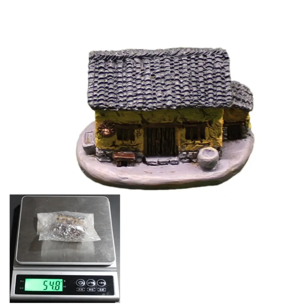Cute Resin Chinese Archway Miniatures White Yellow DIY Resin Village Houses House Figurines Home Decor