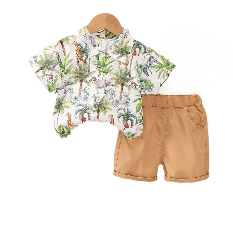 

New Summer Baby Clothes Suit Children Cartoon Shirt Shorts 2Pcs/Sets Toddler Boys Clothing Infant Casual Costume Kids Tracksuits