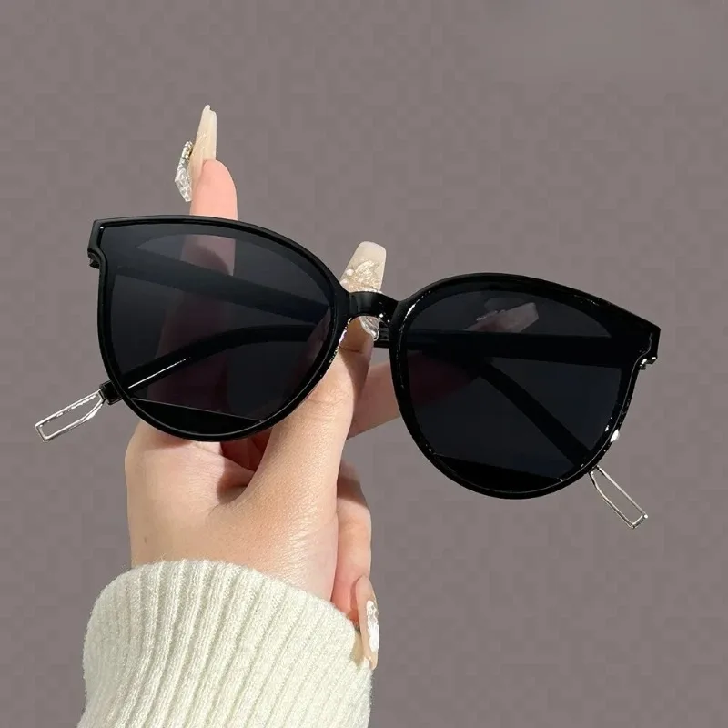 Fashion Vintage Large Frame Sunglasses Lightweight Retro Multicolor Lenses Eyewear Trendy Jelly UV400 Sun Glasses Outdoor