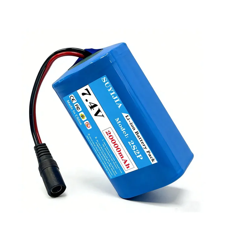 For Remote Control/GPS Fishing Bait Boat Battery V020 D19 V801 V18 2S2P 7.4V 20Ah Long-Life Lithium-Ion Battery New