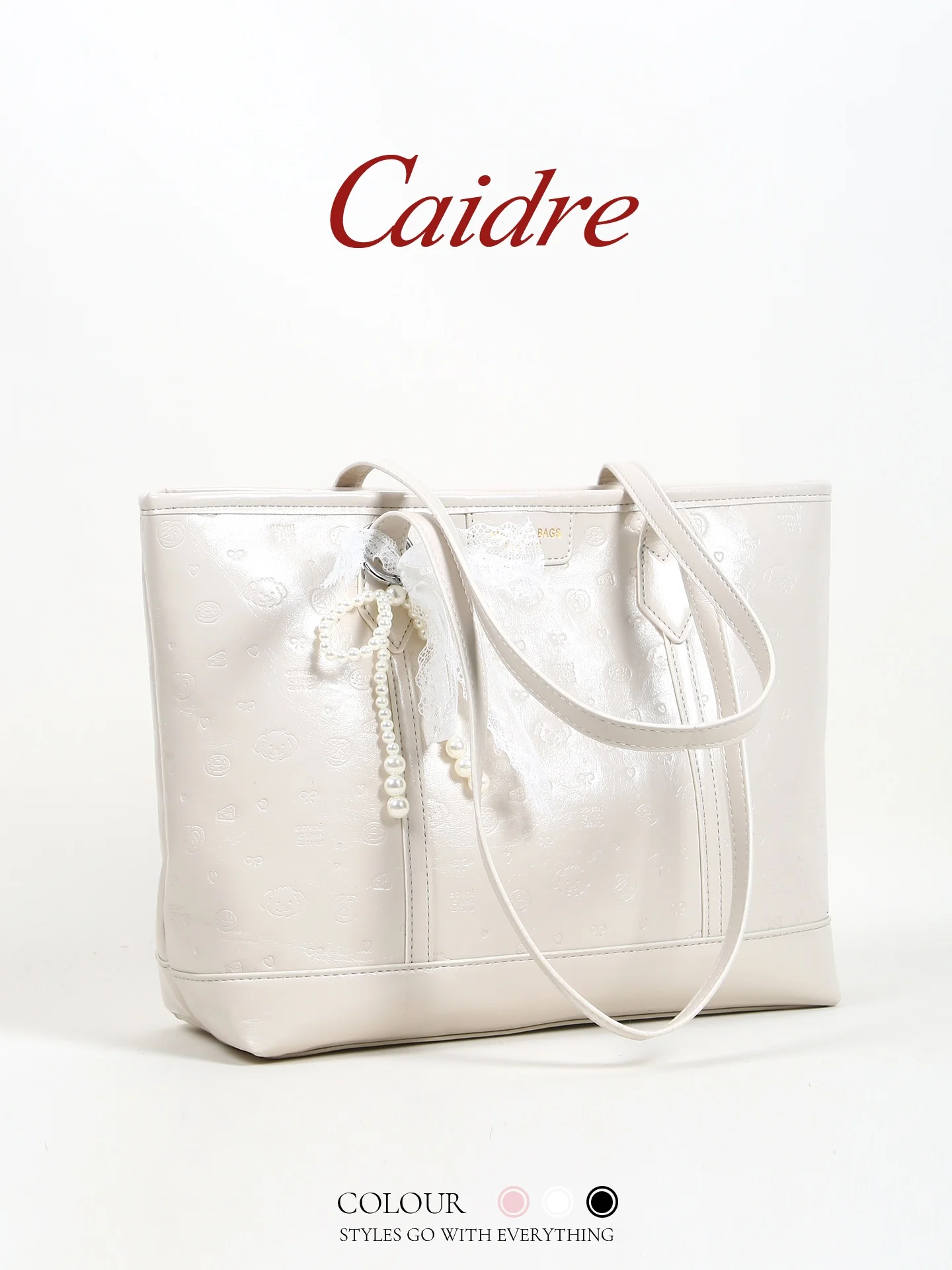 

Caidre Large Capacity Casual Women's Shoulder Bag Fashionable Commuter Tote Bag Soft PU Leather Single Strap Handbag