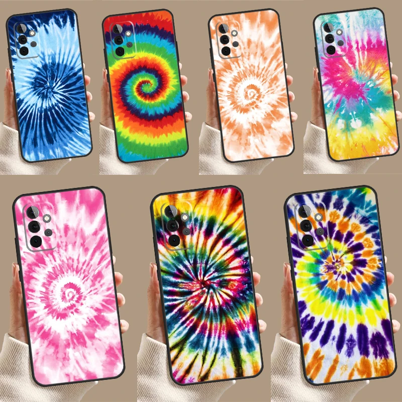 Tie Dye Trippy Case For Samsung Galaxy A13 A33 A53 A15 A25 A35 A55 A54 A34 A14 A71 A51 A12 A32 A52 Cover