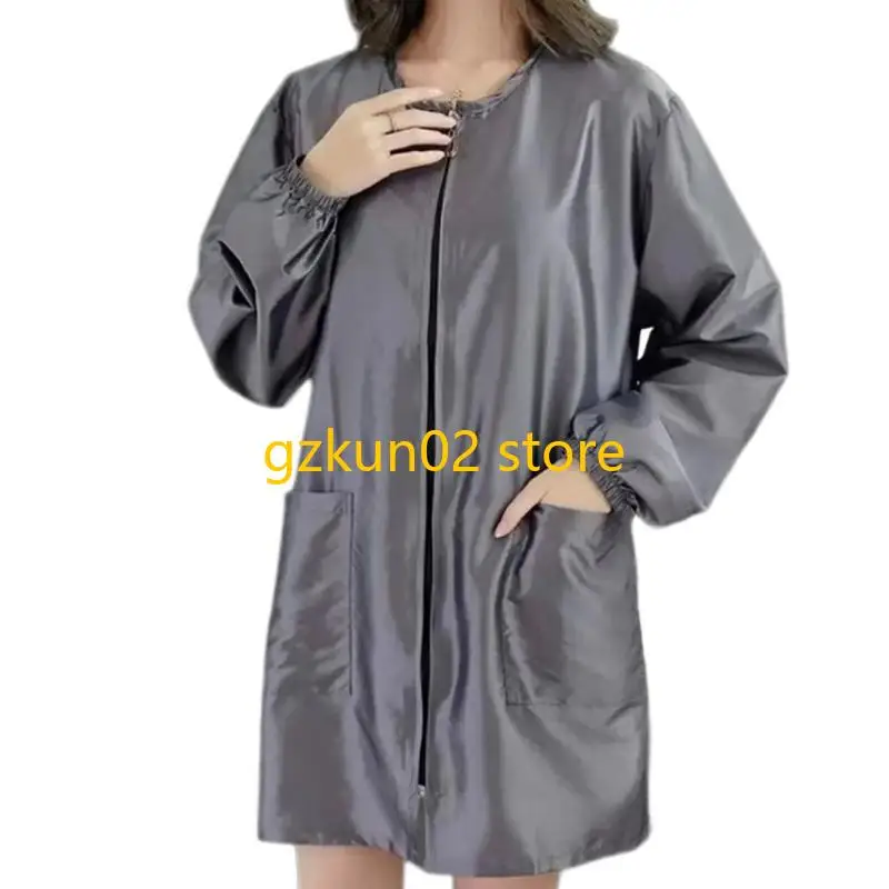 

KXRB Professional Hairdresser Grooming Apron Short/Long Sleeves Haircutting Smock With Pocket For Salon Spa and Pet Shop